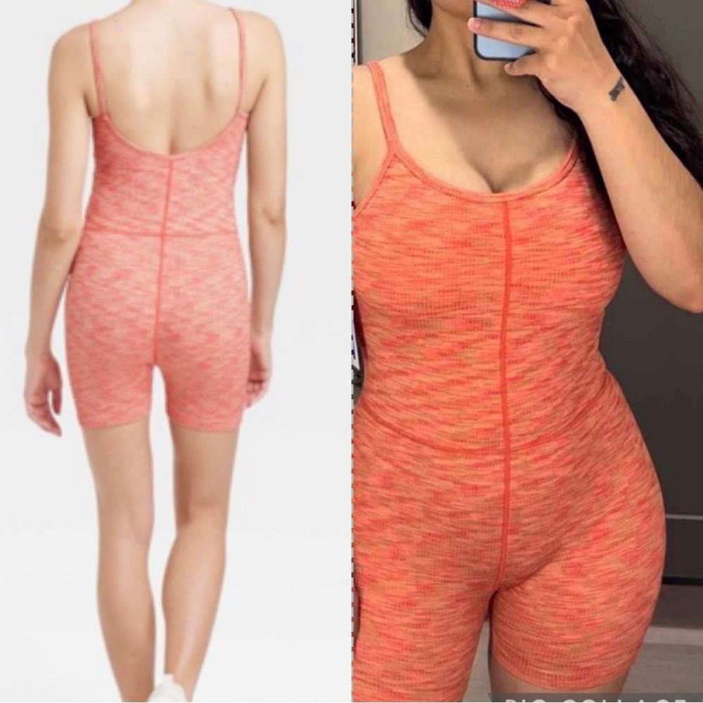 Open Back Bodysuit Jumper JoyLab™" Coral
Pink Large one piece shorts
